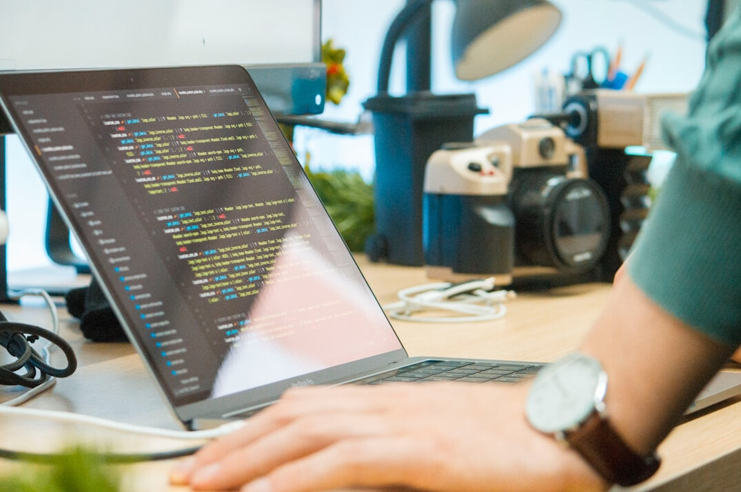 programmer working on code
